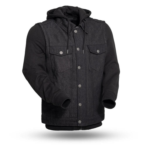 Rook Denim Vest with hoodie