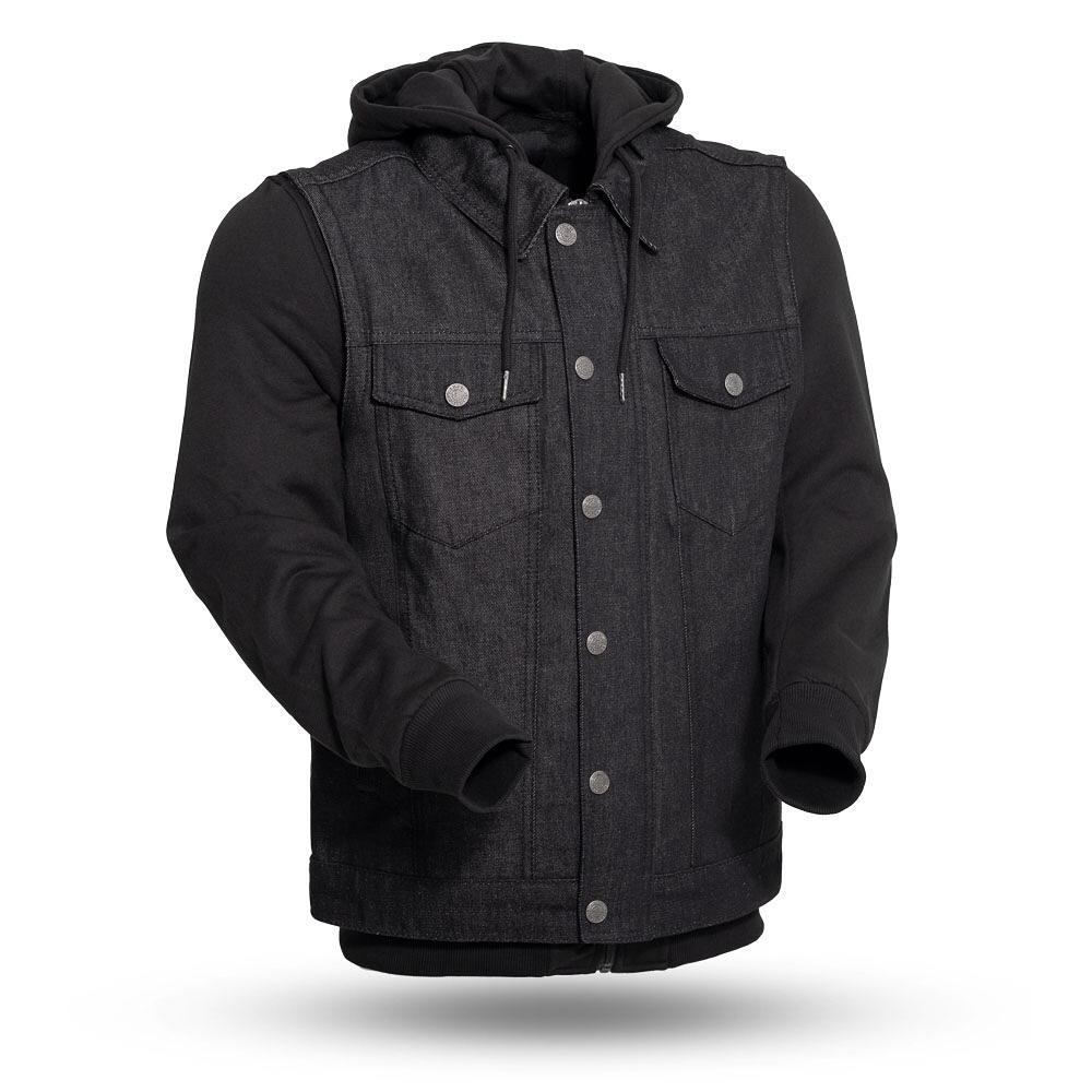 Rook Denim Vest with hoodie