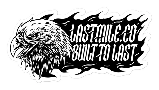 Last Mile Co. eagle badge die-cut sticker
